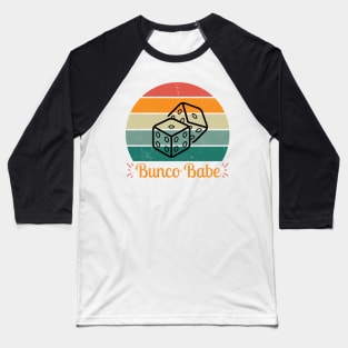 Bunco Babe Sunset Dice Baseball T-Shirt